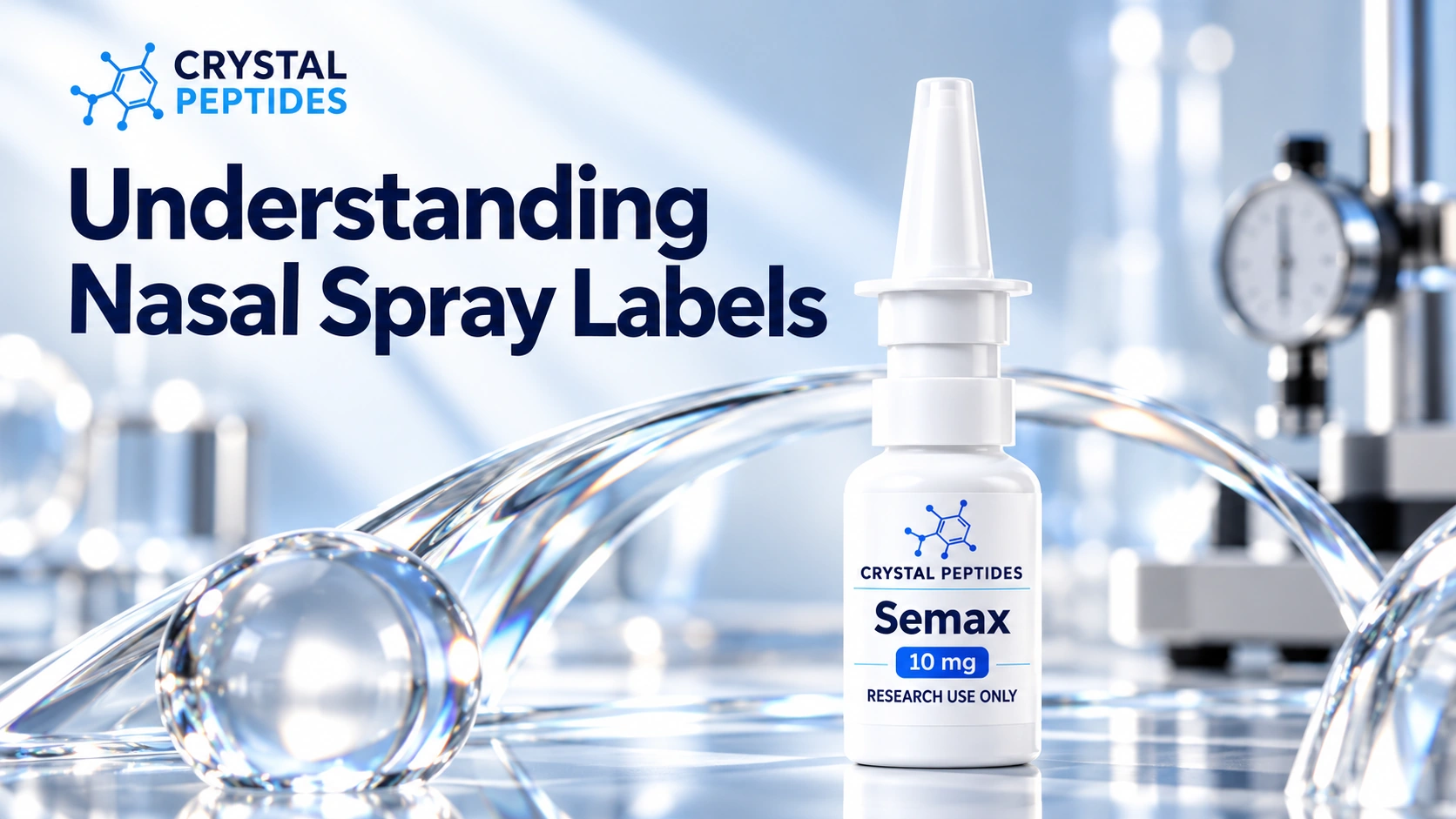 Editorial cover illustration for a guide to nasal spray label units and spray counts